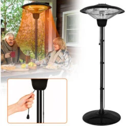 AUFUN Radiateur Infrarouge Chauffage Radiant Pour Usage Intérieur Et Extérieur 1500 W