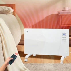 AUFUN Smart Chauffage électrique, Radiateur Electrique En Verre 2 Niveaux De Chaleur 1000 Et 2000 Watts, (Blanc) -Atlantic Magasin 87110717 5