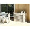 Cache Climatisation Venetian Aluminium Beige Clair RAL9001 - Grand L 120 X H 120 X P 55 Cm