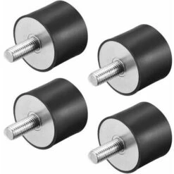 YOIURT Supports Isolateur En Caoutchouc, 4 Pièces Vis En Caoutchouc Anti Vibrations Amortisseur De Vibrations Support De Fixation (VD30 X 20, M8 X 20)