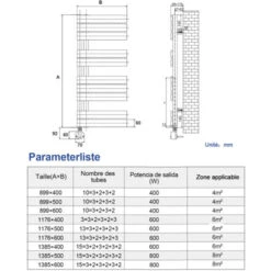 Meykoers Sèche-serviette électrique 899 X 500 Mm Blanc Radiateur Sèche-Serviettes 400W - Affichage LCD - Lames Plates Ouverture Laterale 9 Meykoers Sèche-serviette électrique 899 X 500 Mm Blanc Radiateur Sèche-Serviettes 400W - Affichage LCD - Lames Plates Ouverture Laterale -Atlantic Magasin 87952719 5