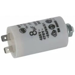 Condensateur De Démarrage Universel 8µF 450V Ø30mm Longueur 55mm Fixation M8 2 Cosses Permanent Moteur Appareils Electriques Ménagers Pompe Volet Roulant Connecteur