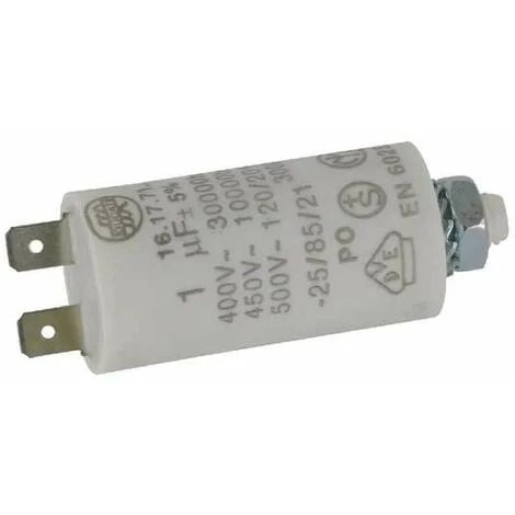 Condensateur De Démarrage Universel 1µF 450V Ø25mm Longueur 49mm Fixation M8 2 Cosses Permanent Moteur Appareils Electriques Ménagers Pompe Volet Roulant Connecteur 1 Condensateur De Démarrage Universel 1µF 450V Ø25mm Longueur 49mm Fixation M8 2 Cosses Permanent Moteur Appareils Electriques Ménagers Pompe Volet Roulant Connecteur