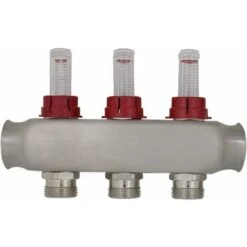 Collecteur Plancher Chauffant 2 3 4 5 6 7 8 9 10 11 12 Departs Con Debimetre Chaufffage Au Sol Pour Tube Multicouche Plomberie Pex (3 Departs)