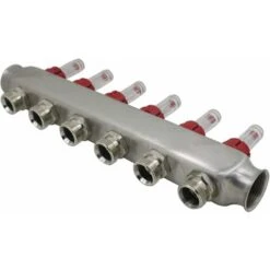 Collecteur Plancher Chauffant 2 3 4 5 6 7 8 9 10 11 12 Departs Con Debimetre Chaufffage Au Sol Pour Tube Multicouche Plomberie Pex (2 Departs) -Atlantic Magasin 88335487 3