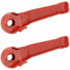2x Poignée Levier De Rechange Pour Vanne à Bille En Acier Rouge Robinet Tuyauterie Plomberie Outils, 3/8