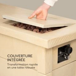 Chauffage à Gaz - Blumfeldt Corinth - 40.000btu/13kw - Couverture Brûleur En Acier Inoxydable - Bois -Atlantic Magasin 88715561 4