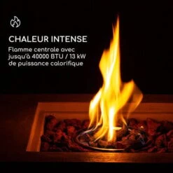 Chauffage à Gaz - Blumfeldt Corinth - 40.000btu/13kw - Couverture Brûleur En Acier Inoxydable - Noir -Atlantic Magasin 88715634 3