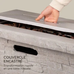 Chauffage à Gaz - Blumfeldt Anafi - 40.000btu/13kw - Couverture Brûleur En Acier Inoxydable - Gris Clair -Atlantic Magasin 88716263 4