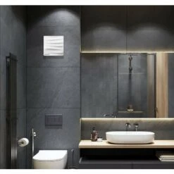 AIROPE -VAGUE- 100 Mm Ventilateur,Extracteur D'Air Avec Clapet Anti-Retour, 92 M3/h ,VMC, Design Moderne Et Aspect Esthétique Pour Salle De Bain,Cuisine,Bureau,WC,Silencieux,Garantie 5 ANS -Atlantic Magasin 88768712 5