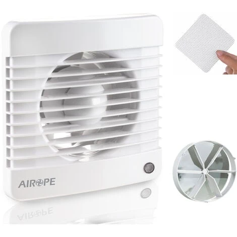 AIROPE-SILENTA-100 Mm Ventilateur,Extracteur D'Air,VMC Avec Clapet Anti-Retour + Moustiquaire Intégré,7 W,dB(A) 26,VMC Pour Salle De Bain,Cuisine,Bureau,WC,Silencieux,Garantie 5 ANS 1 AIROPE-SILENTA-100 Mm Ventilateur,Extracteur D'Air,VMC Avec Clapet Anti-Retour + Moustiquaire Intégré,7 W,dB(A) 26,VMC Pour Salle De Bain,Cuisine,Bureau,WC,Silencieux,Garantie 5 ANS