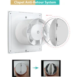 AIROPE -AC-SC- 100 Mm Ventilateur,Extracteur D'Air Avec Clapet Anti-Retour + Moustiquaire Intégré,VMC,Faible Consommation D'énergie,pour Salle De Bain,Cuisine,Bureau,WC,Silencieux,Garantie 5 ANS 8 AIROPE -AC-SC- 100 Mm Ventilateur,Extracteur D'Air Avec Clapet Anti-Retour + Moustiquaire Intégré,VMC,Faible Consommation D'énergie,pour Salle De Bain,Cuisine,Bureau,WC,Silencieux,Garantie 5 ANS -Atlantic Magasin 88768739 4