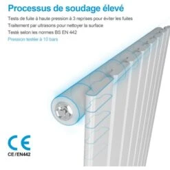 Heilmetz Radiateur Eau Chaude En Acier Design Vertical Radiateur Chauffage Central Blanc 63x62cm 7 Heilmetz Radiateur Eau Chaude En Acier Design Vertical Radiateur Chauffage Central Blanc 63x62cm -Atlantic Magasin 88773956 3