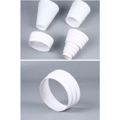 Réducteurs Universels épaissis Améliorés Pour Systèmes De Ventilation Réducteurs Ronds En PVC à Utiliser Avec Les Conduits De Climatisation Et Les Ventilateurs D'extraction (80 120 Mm 2 Pièces) -Atlantic Magasin 88920714 3