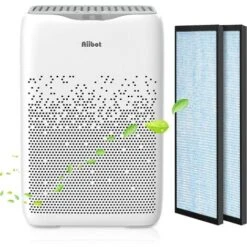 Aiibot Purificateur D’Air, Purificateurs D'Air Avec 2 Filtres HEPA H13 Et Charbon Actif, Sans Ozone, Ioniseur D’Air Maison Silencieux, Eliminer La Poussière, Les Poils D’Animaux, Le Pollen, Les Allerg
