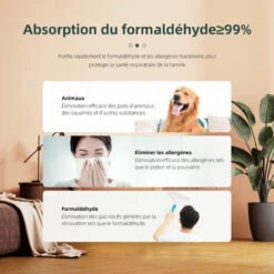 Aiibot Purificateur D’Air, Purificateurs D'Air Avec 2 Filtres HEPA H13 Et Charbon Actif, Sans Ozone, Ioniseur D’Air Maison Silencieux, Eliminer La Poussière, Les Poils D’Animaux, Le Pollen, Les Allerg -Atlantic Magasin 88940958 5