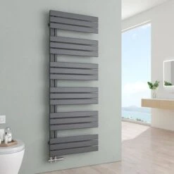 S'AFIELINA Sèche-serviettes Eau Chaude Radiateur Eau Chaude En Acier Anthracite 1599x600mm 958 Watt