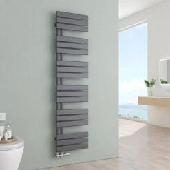 S'AFIELINA Sèche-serviettes Eau Chaude Radiateur Eau Chaude En Acier Anthracite 1599x400mm 684 Watt