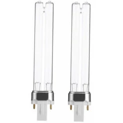 SEENLIN Lot De 2 Stérilisateurs UV Pour Réservoir De Poissons D'aquarium, Purificateur, Ampoule De Remplacement UV Germicide, Base 9 W G23