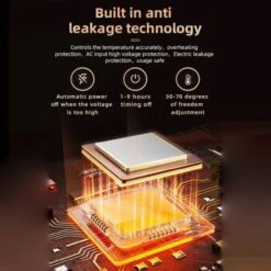 Sèche Serviettes Électrique, Petit Porte Serviettes électrique Economie D'énergie Avec Minuterie, LCD Écran Tactile, Thermostat Ajustable, Pour Salle De Bain, Cuisine, Blanc, 550x400mm, 80W -Atlantic Magasin 89650347 4