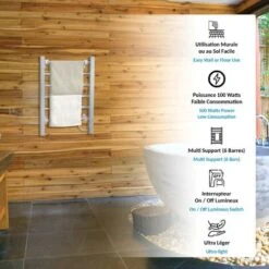 Chauffage Sèche-Serviettes Ou Habits Chevalet Électrique - Sur Pied Ou Mural -Atlantic Magasin 89948409 3