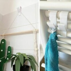 Rabais Lot De 8 Crochets Pour Sèche-serviettes Chauffants Pour Salle De Bain, Cuisine, Toilettes -Atlantic Magasin 90096020 5