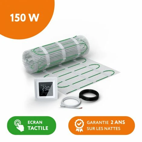 EcoPRO-150 Kit Carrelage, Pierre, Chape 150 W/m² + Thermostat TP 750 Tactile Blanc 4.0 M² 1 EcoPRO-150 Kit Carrelage, Pierre, Chape 150 W/m² + Thermostat TP 750 Tactile Blanc 4.0 M²