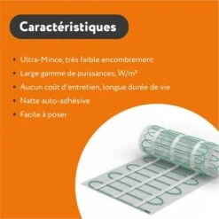 EcoPRO-150 Kit Carrelage, Pierre, Chape 150 W/m² + Thermostat TP 750 Tactile Blanc 1.0 M² -Atlantic Magasin 90399340 4