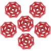 6 Pcs Robinet Poignée Vanne Interrupteur Poignée,Remplacement Vanne à Vanne Volant Tuyaux De Robinet De Rechange En Fonte Ronde Bouton Meuble Tiroir Porte Placard Volant Rouge 66cm