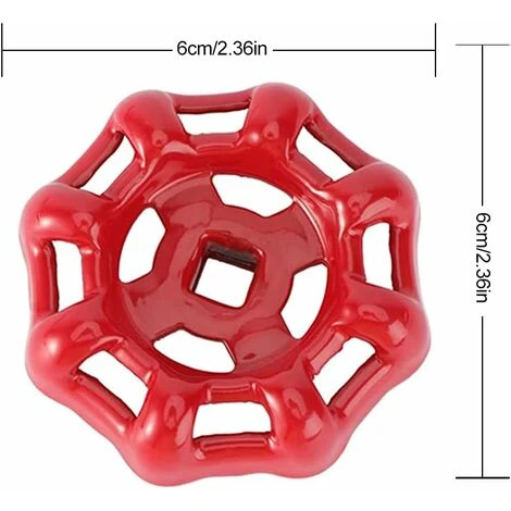 6 Pcs Robinet Poignée Vanne Interrupteur Poignée,Remplacement Vanne à Vanne Volant Tuyaux De Robinet De Rechange En Fonte Ronde Bouton Meuble Tiroir Porte Placard Volant Rouge 66cm 2 6 Pcs Robinet Poignée Vanne Interrupteur Poignée,Remplacement Vanne à Vanne Volant Tuyaux De Robinet De Rechange En Fonte Ronde Bouton Meuble Tiroir Porte Placard Volant Rouge 66cm – Image 2
