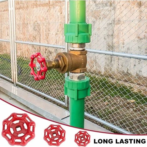 6 Pcs Robinet Poignée Vanne Interrupteur Poignée,Remplacement Vanne à Vanne Volant Tuyaux De Robinet De Rechange En Fonte Ronde Bouton Meuble Tiroir Porte Placard Volant Rouge 66cm 5 6 Pcs Robinet Poignée Vanne Interrupteur Poignée,Remplacement Vanne à Vanne Volant Tuyaux De Robinet De Rechange En Fonte Ronde Bouton Meuble Tiroir Porte Placard Volant Rouge 66cm – Image 5