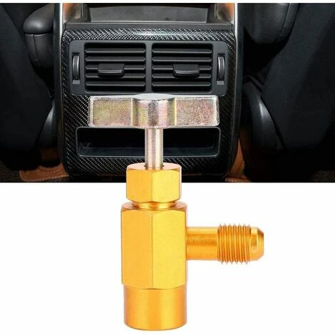 1/4"adaptateur De Filetage SAE R-134a R-134 AC Robinet De Réfrigérant Peut Distributeur Outil De Valve 1/2" Filetage Acme 2 1/4"adaptateur De Filetage SAE R-134a R-134 AC Robinet De Réfrigérant Peut Distributeur Outil De Valve 1/2" Filetage Acme – Image 2