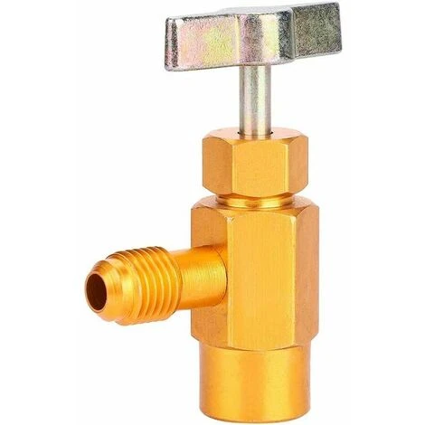 1/4"adaptateur De Filetage SAE R-134a R-134 AC Robinet De Réfrigérant Peut Distributeur Outil De Valve 1/2" Filetage Acme 3 1/4"adaptateur De Filetage SAE R-134a R-134 AC Robinet De Réfrigérant Peut Distributeur Outil De Valve 1/2" Filetage Acme – Image 3