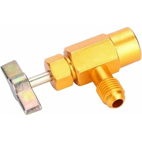 1/4"adaptateur De Filetage SAE R-134a R-134 AC Robinet De Réfrigérant Peut Distributeur Outil De Valve 1/2" Filetage Acme 4 1/4"adaptateur De Filetage SAE R-134a R-134 AC Robinet De Réfrigérant Peut Distributeur Outil De Valve 1/2" Filetage Acme – Image 4
