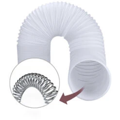 Tuyau De Climatiseur Mobile Allongé, Tuyau D'échappement De Climatiseur Portable, Résistant à La Chaleur Et à La Corrosion, Adapté Aux Climatiseurs, Déshumidificateurs, Sèche-linge ([gaucher] 130 Mm -Atlantic Magasin 91593144 5