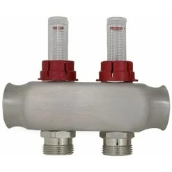 Collecteur Plancher Chauffant 2 3 4 5 6 7 8 9 10 11 12 Departs Con Debimetre Chaufffage Au Sol Pour Tube Multicouche Plomberie Pex (2 Departs)