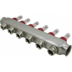 Collecteur Plancher Chauffant 2 3 4 5 6 7 8 9 10 11 12 Departs Con Debimetre Chaufffage Au Sol Pour Tube Multicouche Plomberie Pex (2 Departs) -Atlantic Magasin 92073040 3