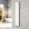 EMKE Radiateur Eau Chaude En Acier, 180x30cm, Tube Plat Vertical Monocouche, Convient Pour 8,4 M² Blanc 627W