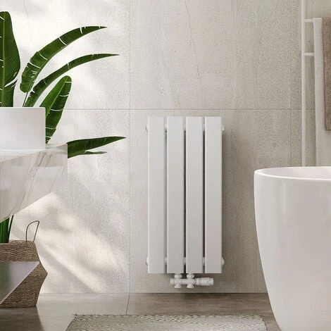 EMKE Radiateur Eau Chaude En Acier, 60x30cm, Tube Plat Horizontal Monocouche Blanc 233W 1 EMKE Radiateur Eau Chaude En Acier, 60x30cm, Tube Plat Horizontal Monocouche Blanc 233W