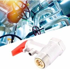 Valve De Sécurité 1/2", 0,9 MPa Valve En Laiton Nickelé ​pour Chauffe-eau -Atlantic Magasin 92680136 3