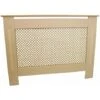 MonsterShop Cache Radiateur à Motif Grillagé En MDF Naturel Personnalisable De 111,5cm De Large X 82cm De Haut X 18,8cm De Profondeur