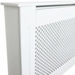 MonsterShop Cache Radiateur à Motif Grillagé En MDF Blanc De 111,5cm De Large X 82cm De Haut X 18,8cm De Profondeur -Atlantic Magasin 9286094 5