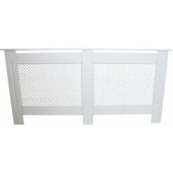 MonsterShop Cache Radiateur à Motif Grillagé En MDF Blanc De 172cm De Large X 82cm De Haut X 18,8cm De Profondeur -Atlantic Magasin 9286096 3