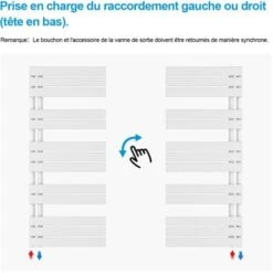 Heilmetz Sèche-Serviettes à Eau Chaude, Radiateur Sèche-Serviettes Plat, 400 X 899 Mm, Raccordement Latéral Pour Sèche-Serviettes à Eau Chaude, Blanc 8 Heilmetz Sèche-Serviettes à Eau Chaude, Radiateur Sèche-Serviettes Plat, 400 X 899 Mm, Raccordement Latéral Pour Sèche-Serviettes à Eau Chaude, Blanc -Atlantic Magasin 93338930 4