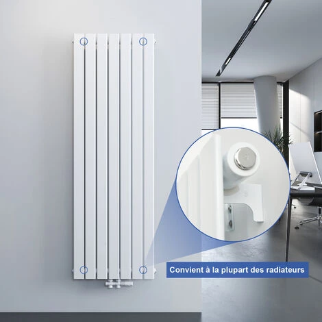 Meykoers Support Pour Radiateur Blanc Support Mur Kit Montage 3 Meykoers Support Pour Radiateur Blanc Support Mur Kit Montage – Image 3