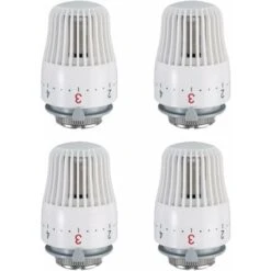 Lot De 4 Tête Thermostatique, Tête De Remplacement De Vanne De Radiateur, Robinet Thermostatique Radiateur