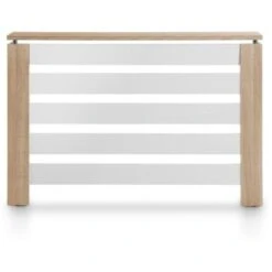 TOPKIT Couverture De Radiateur Victoria 3122 120 Cm De Large Grand Cache-radiateur Design élégant Chêne Blanc -Atlantic Magasin 94927444 3