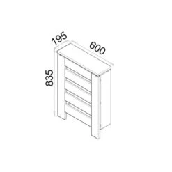 TOPKIT Couverture De Radiateur Victoria 3062 60 Cm De Large Petit Cache-radiateur Design élégant Chêne Blanc 9 TOPKIT Couverture De Radiateur Victoria 3062 60 Cm De Large Petit Cache-radiateur Design élégant Chêne Blanc -Atlantic Magasin 94927457 5