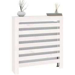 Cache-radiateur Moderne - Équipement Pour Radiateur Blanc 79,5x19x84 Cm Bois Massif De Pin BV931050 - BonneVie -Atlantic Magasin 94932651 3