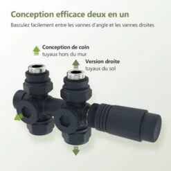 S'AFIELINA Thermostat De Radiateur Set Multibloc Pour Radiateur Robinetterie De Raccordement Pour Radiateur De Salle De Bain, Anthracite (1 Pc) Thermostat Bloc Robinet Vanne Accessoires De Chauffage F 8 S'AFIELINA Thermostat De Radiateur Set Multibloc Pour Radiateur Robinetterie De Raccordement Pour Radiateur De Salle De Bain, Anthracite (1 Pc) Thermostat Bloc Robinet Vanne Accessoires De Chauffage F -Atlantic Magasin 96331380 4